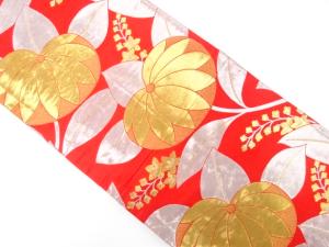 橘模様織り出し　丸帯